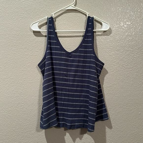 SO blue and white striped tank sz L - Picture 1 of 2